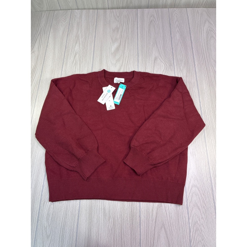 Pinque Frediereke Burgundy Balloon Sleeve Sweater XL Stitch Fix NWT